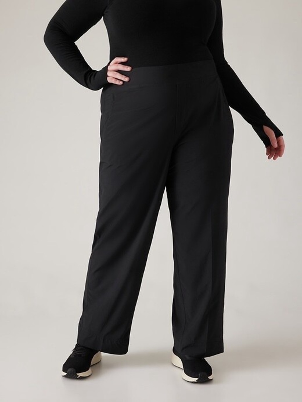 Athleta Brooklyn Heights Wide Leg High Rise Lightweight Pant Plus Size 22 Travel